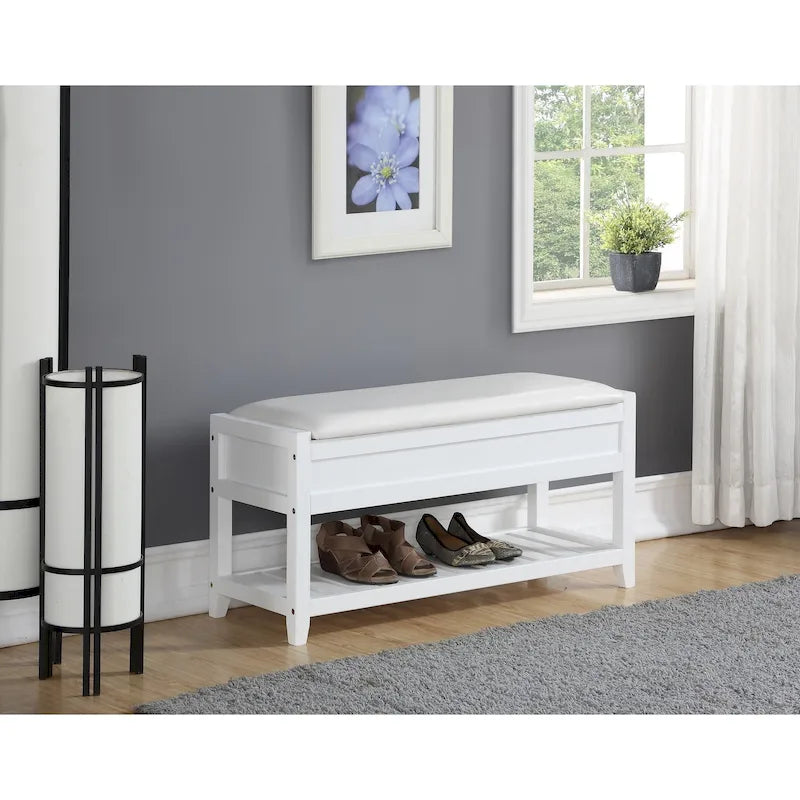Seating Bench with Shoe Storage, Espresso