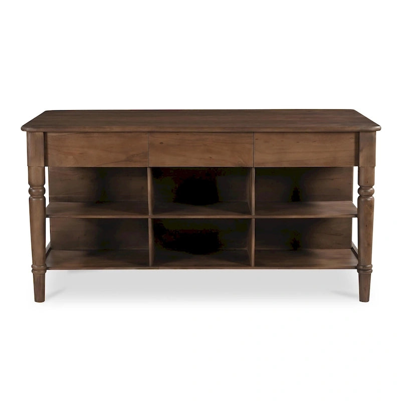 Wooden Kitchen Island with Storage - 72W x40.5D x36.5H