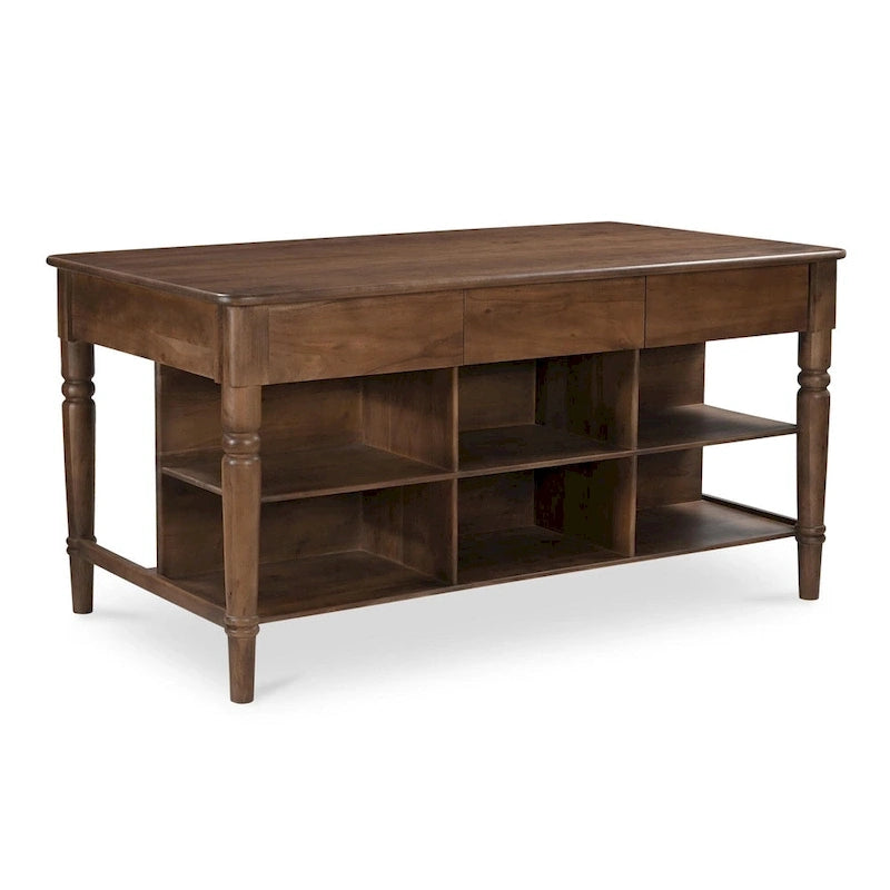 Îlot de cuisine en bois avec rangement - 72W x40.5D x36.5H
