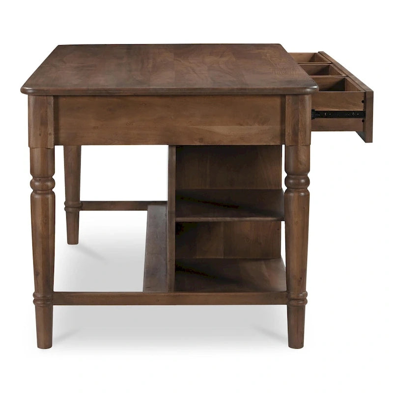 Îlot de cuisine en bois avec rangement - 72W x40.5D x36.5H