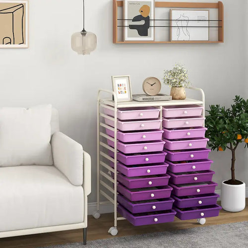 20-Drawer Rolling Storage Cart Art Craft Organizer on Wheels