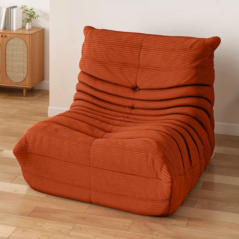 Bean Bag Chairs Single Sofa with Foam Filling, Lazy Floor Sofa for Adults & Kids