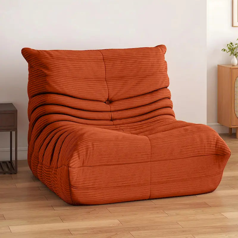 Bean Bag Chairs Single Sofa with Foam Filling, Lazy Floor Sofa for Adults & Kids