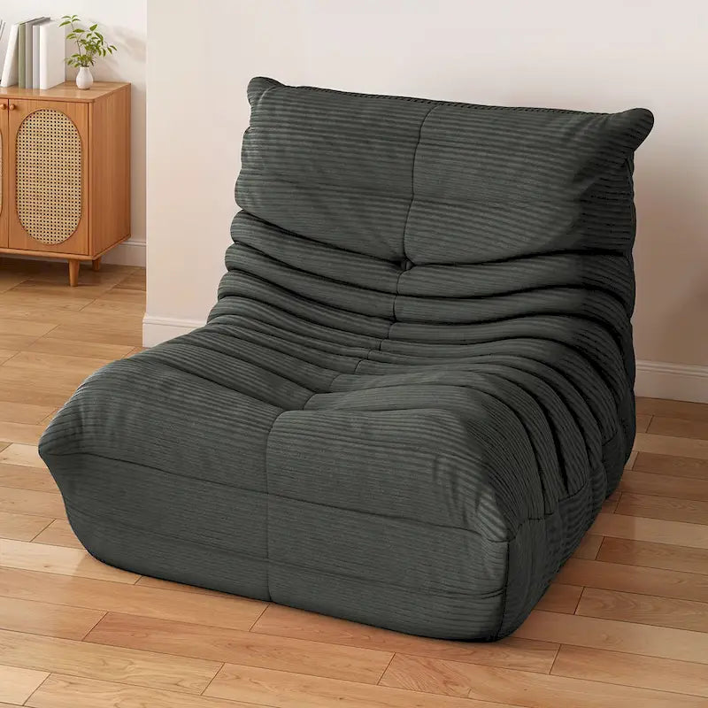 Bean Bag Chairs Single Sofa with Foam Filling, Lazy Floor Sofa for Adults & Kids