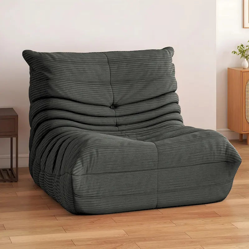 Bean Bag Chairs Single Sofa with Foam Filling, Lazy Floor Sofa for Adults & Kids
