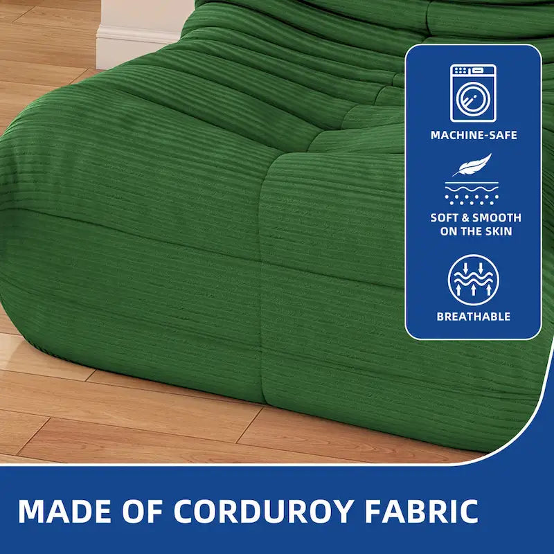 Bean Bag Chairs Single Sofa with Foam Filling, Lazy Floor Sofa for Adults & Kids