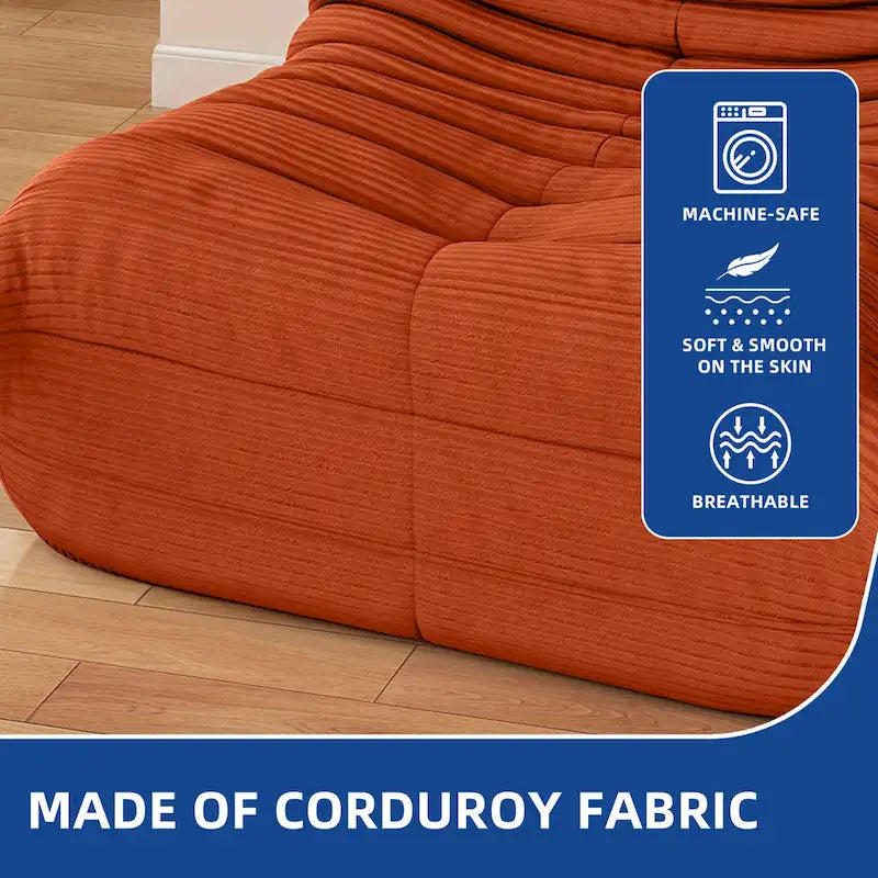 Bean Bag Chairs Single Sofa with Foam Filling, Lazy Floor Sofa for Adults & Kids