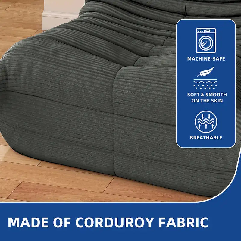 Bean Bag Chairs Single Sofa with Foam Filling, Lazy Floor Sofa for Adults & Kids