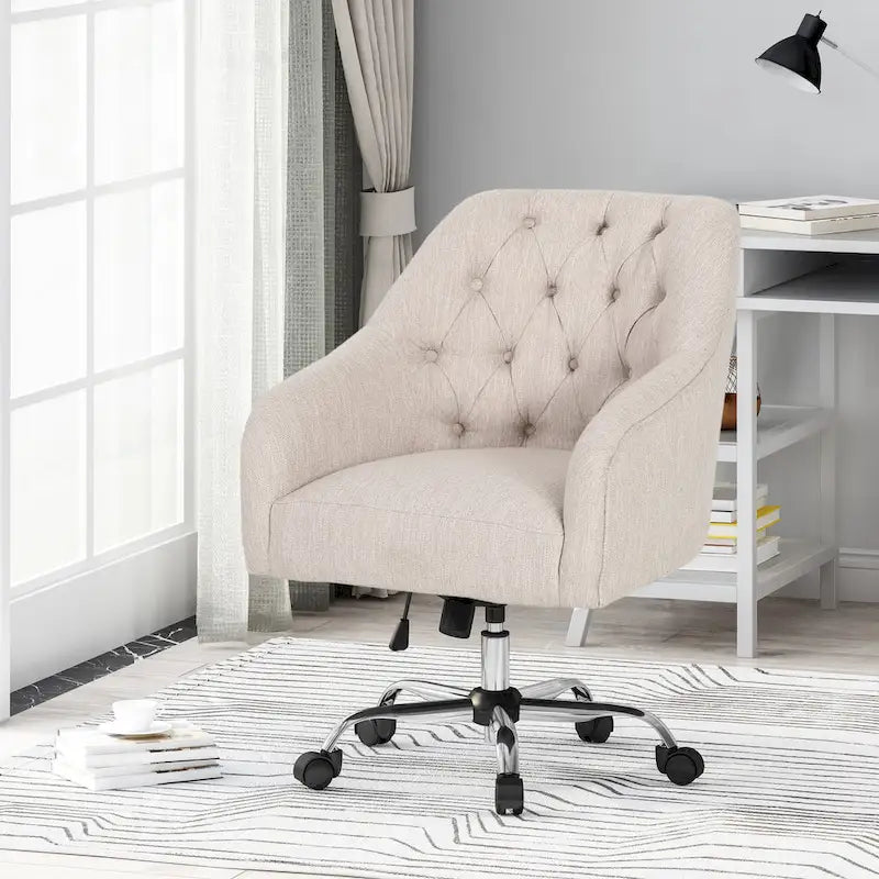 Upholstered Swivel Office Chair