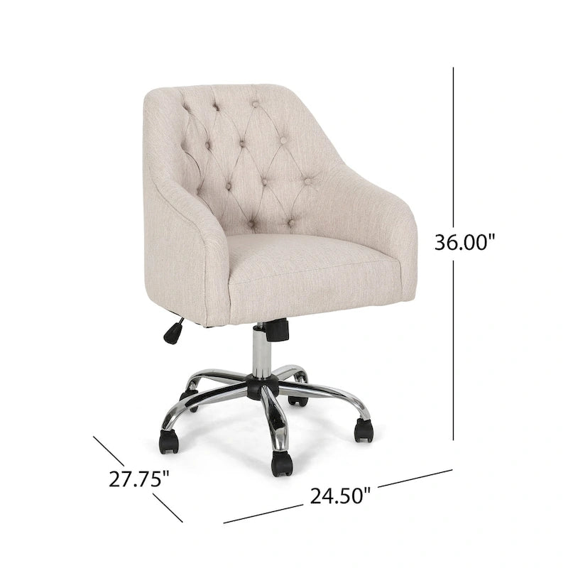 Upholstered Swivel Office Chair
