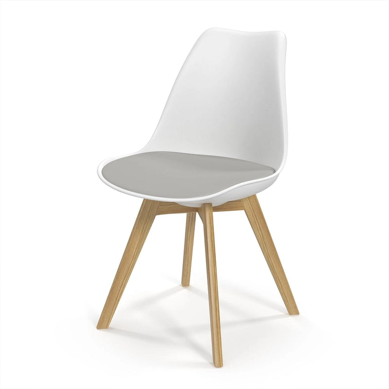 Side Chairs with Natural Legs (Set of 2)