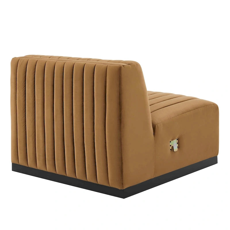 Channel Tufted Performance Velvet Armless Chair