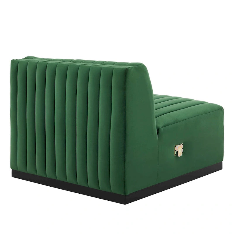 Channel Tufted Performance Velvet Armless Chair