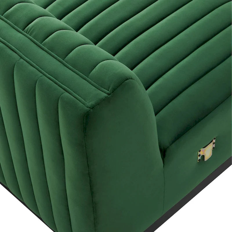Channel Tufted Performance Velvet Armless Chair