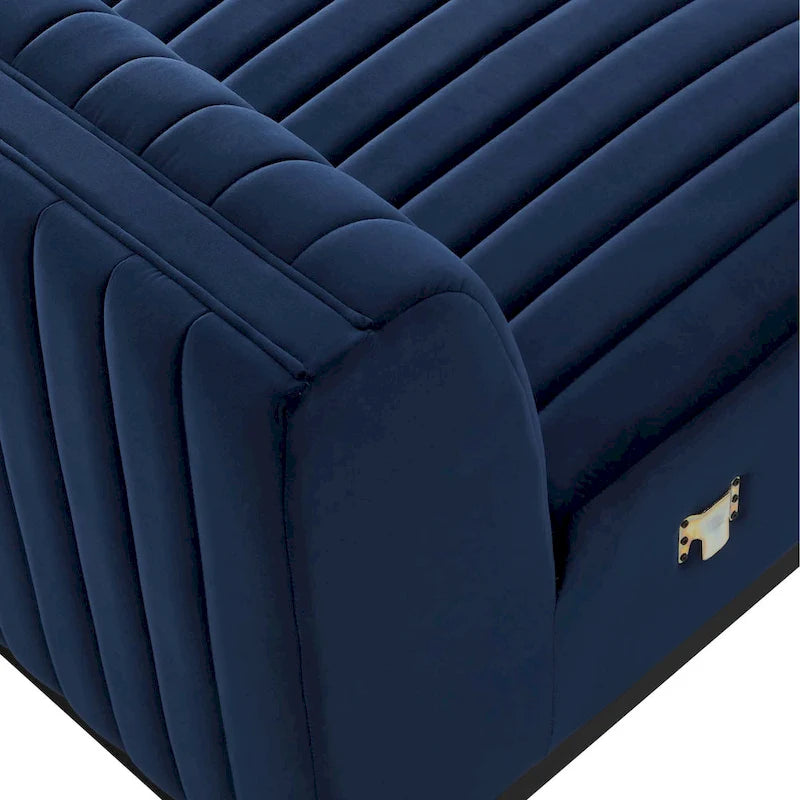 Channel Tufted Performance Velvet Armless Chair