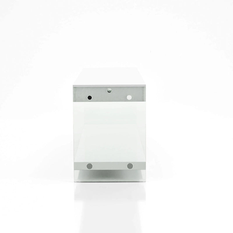 Modern 60-Inch Glass TV Console with 1 Shelf & 1 Drawer