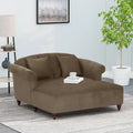 Contemporary Tufted Double Chaise Lounge with Accent Pillows - 63.00 L x 58.50 W x 34.50 H