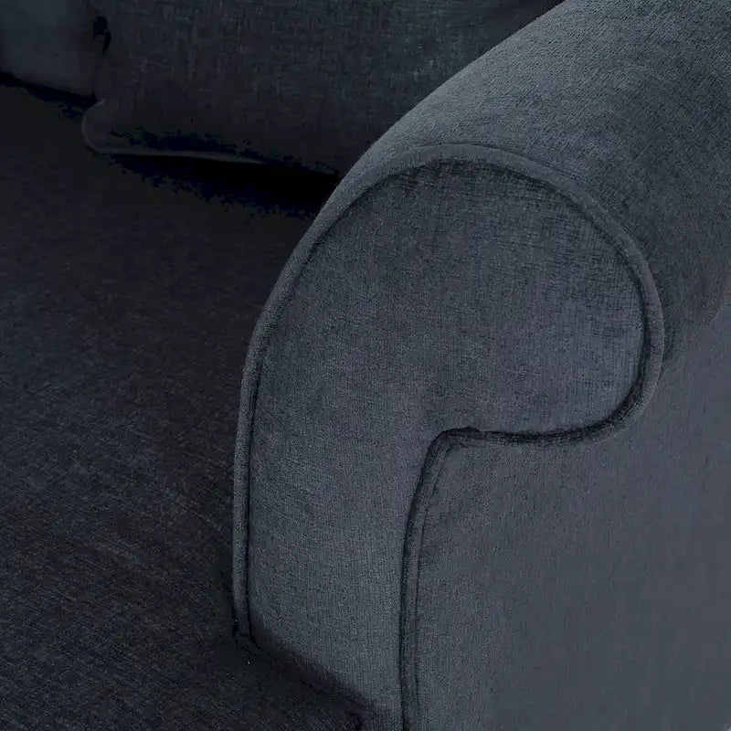 Contemporary Tufted Double Chaise Lounge with Accent Pillows - 63.00 L x 58.50 W x 34.50 H