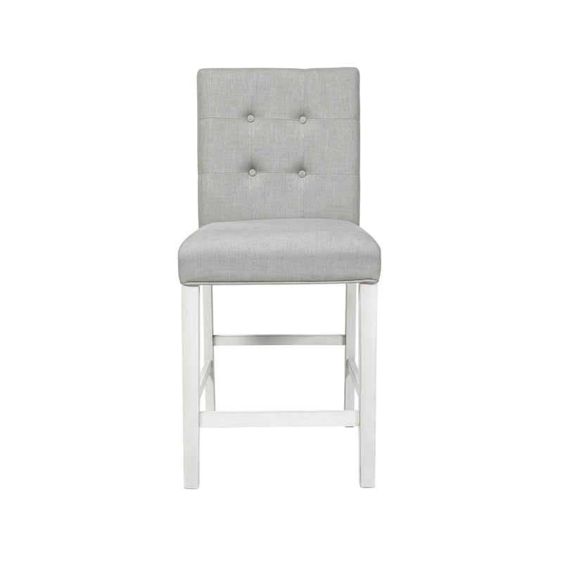 Modern Tufted Grey Counter Chairs (Set of 2)