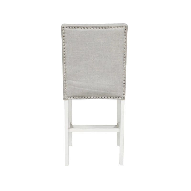 Modern Tufted Grey Counter Chairs (Set of 2)