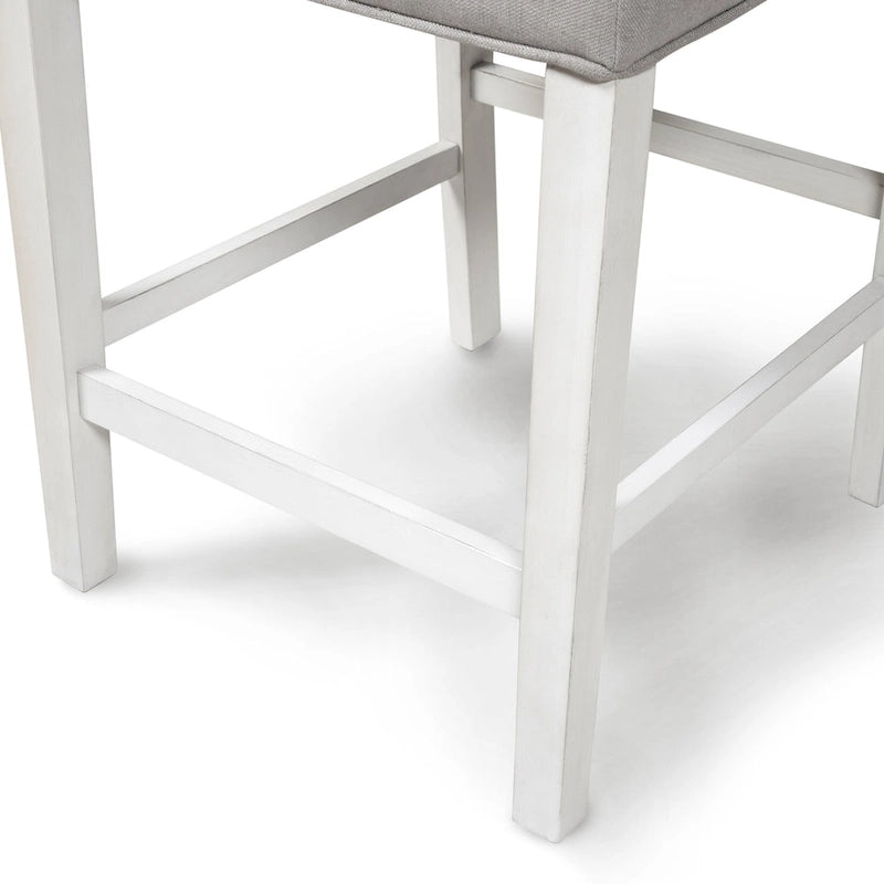 Modern Tufted Grey Counter Chairs (Set of 2)