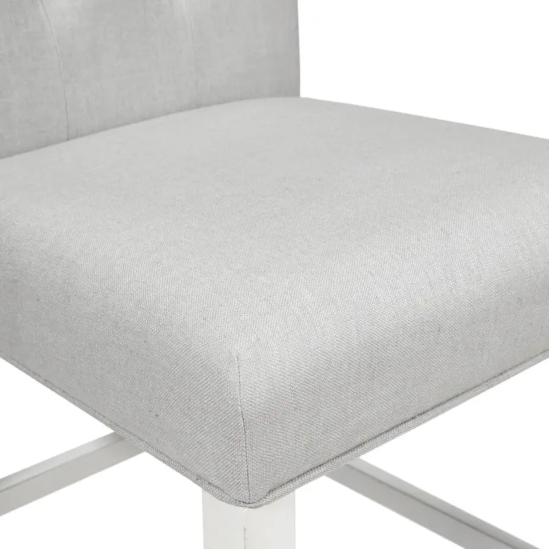 Modern Tufted Grey Counter Chairs (Set of 2)