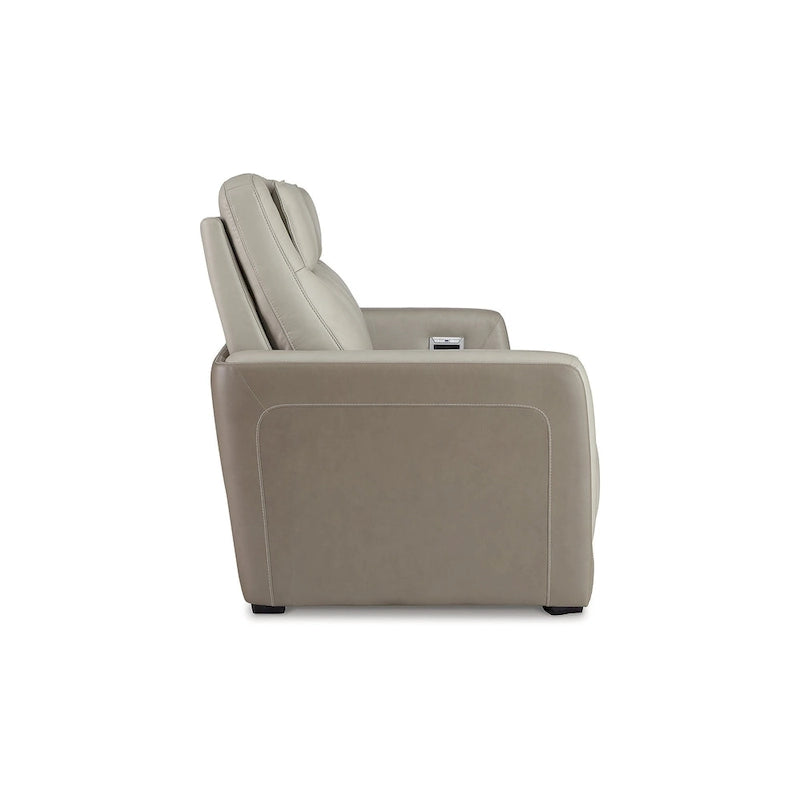 Silver 2-Seat Power Reclining Sofa with Adjustable Headrest - 85W x 40D x 43H