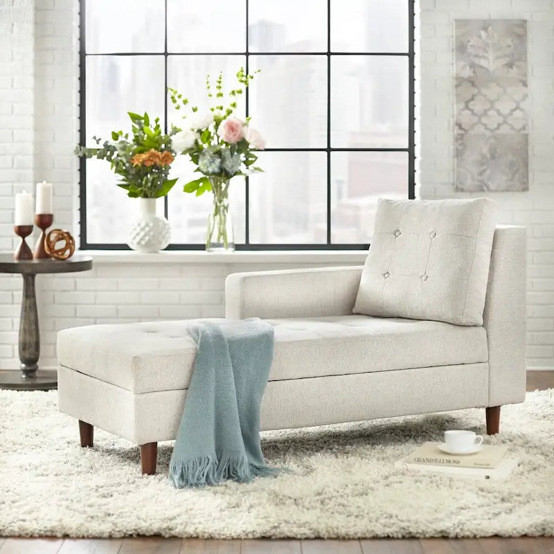 Storage Chaise with Inner Storage