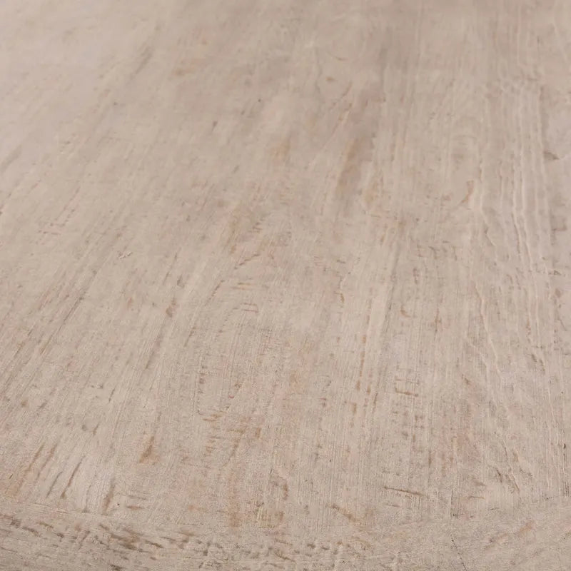 72 Round Reclaimed Pine Modern Dining Table with Ball Pedestal Base
