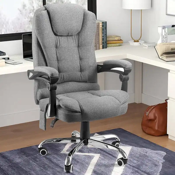 Ergonomic Office Chair with 7-Point Vibrating Massage & Heat Functions