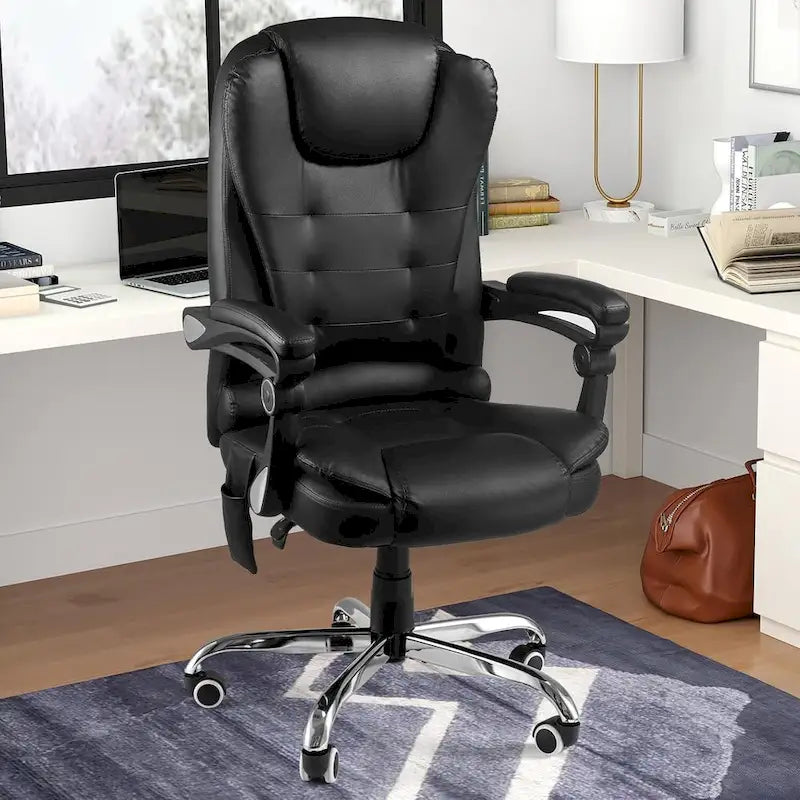 Ergonomic Office Chair with 7-Point Vibrating Massage & Heat Functions