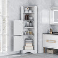 Tall Freestanding Bathroom Cabinet Corner Storage Cabinet with Doors and Adjustable Shelves
