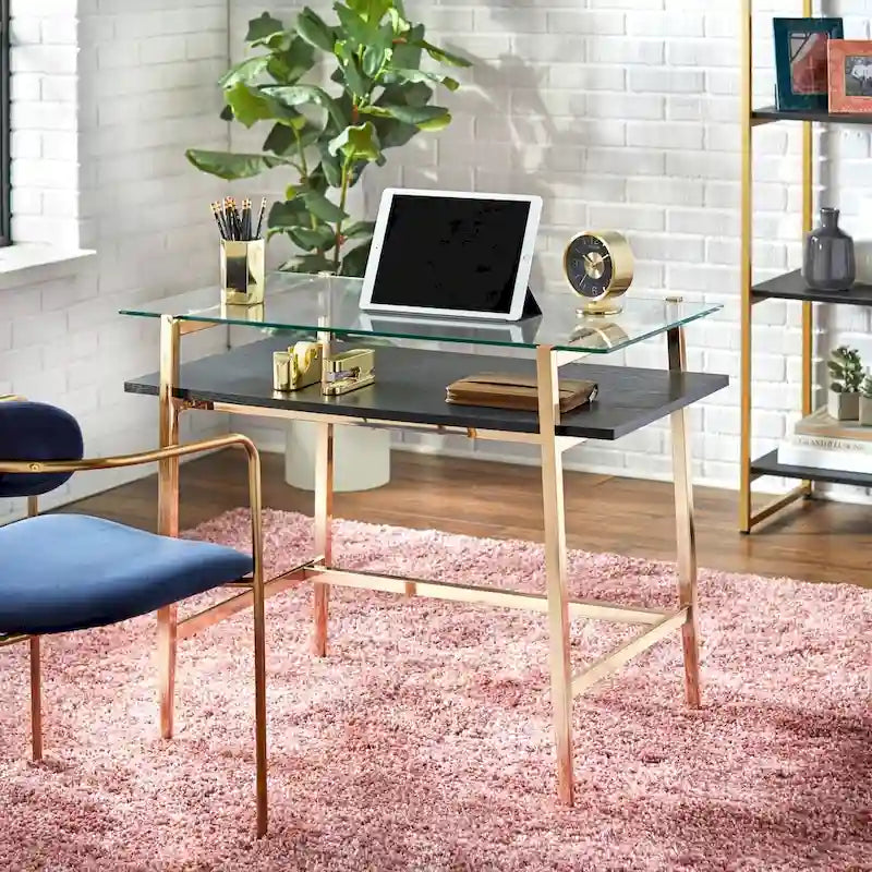 Mid-Century Glass Desk