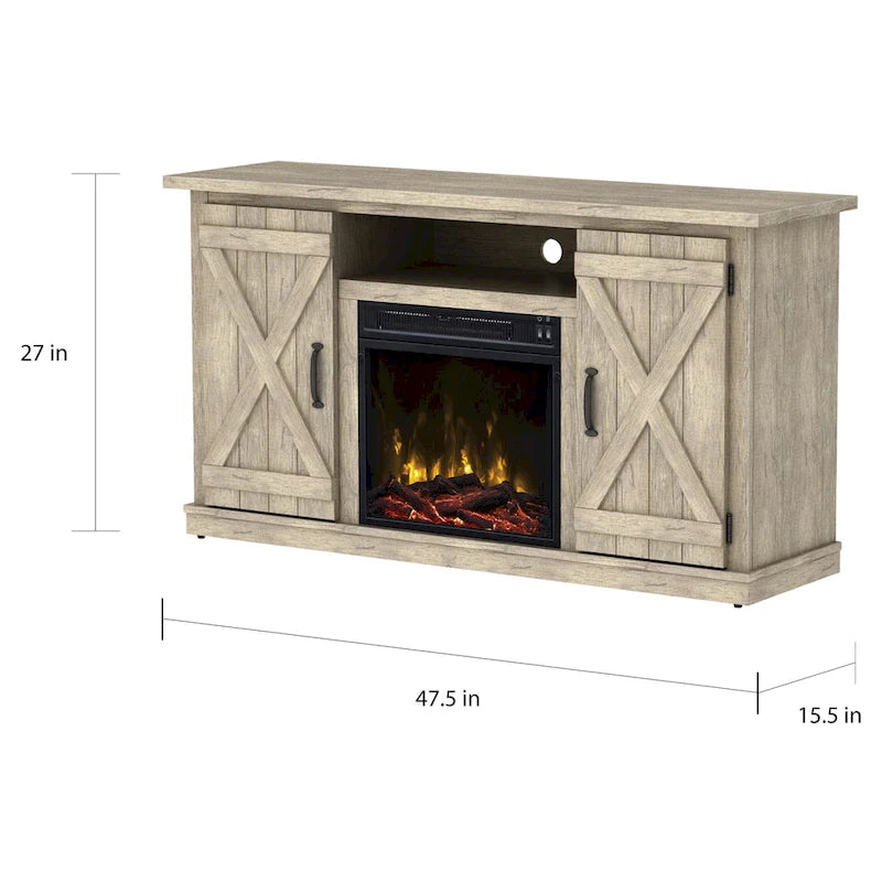 Electric Fireplace TV Stand for TVs up to 55 - 47.5 inches in width