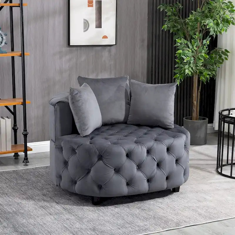 Fauteuil d'appoint / Fauteuil tonneau classique pour le salon / Fauteuil de détente moderne