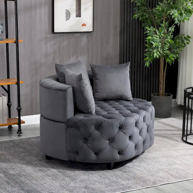 Fauteuil d'appoint / Fauteuil tonneau classique pour le salon / Fauteuil de détente moderne