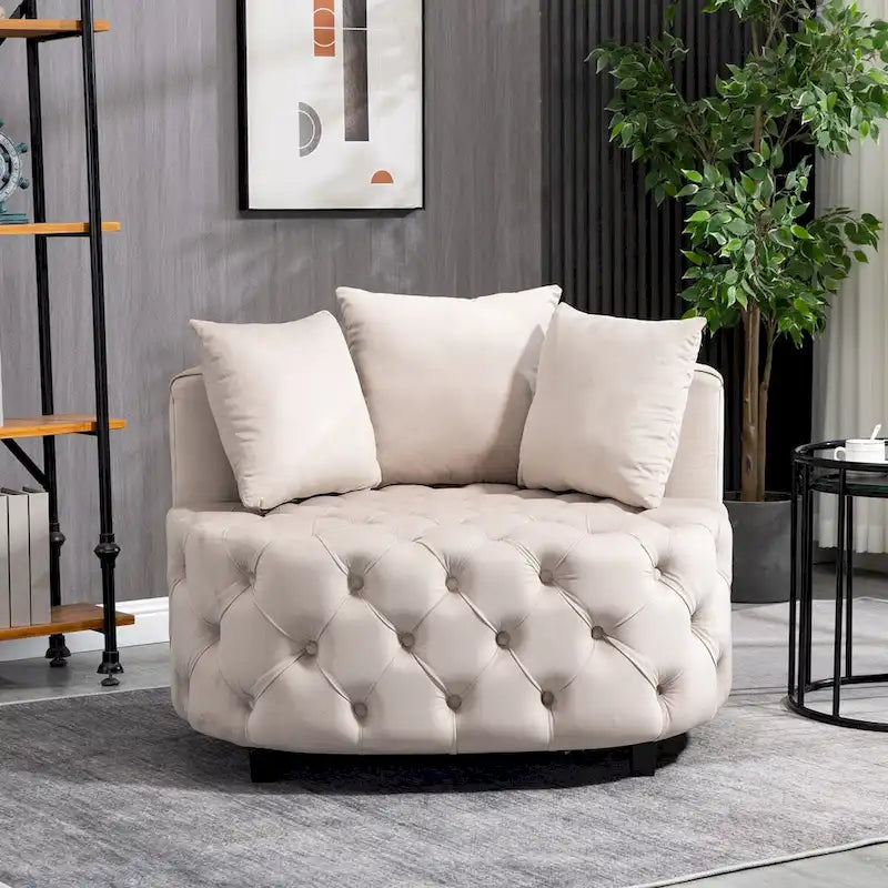 Fauteuil d'appoint / Fauteuil tonneau classique pour le salon / Fauteuil de détente moderne