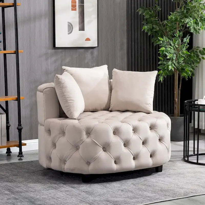 Fauteuil d'appoint / Fauteuil tonneau classique pour le salon / Fauteuil de détente moderne