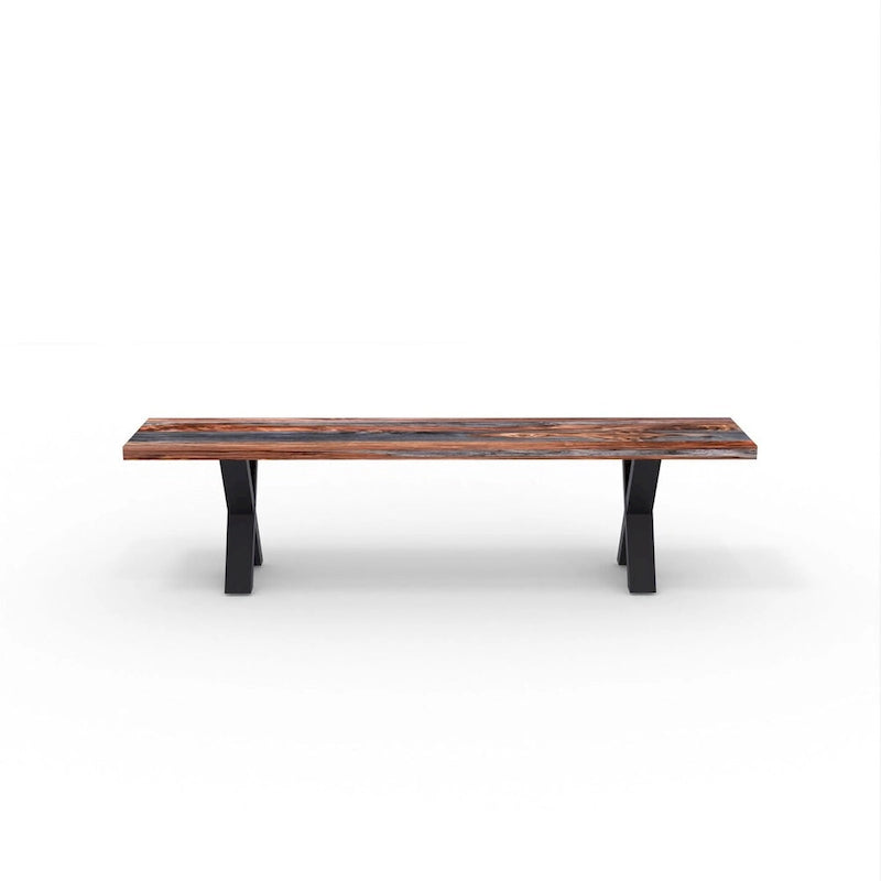 Solid Wood Bench with X Legs