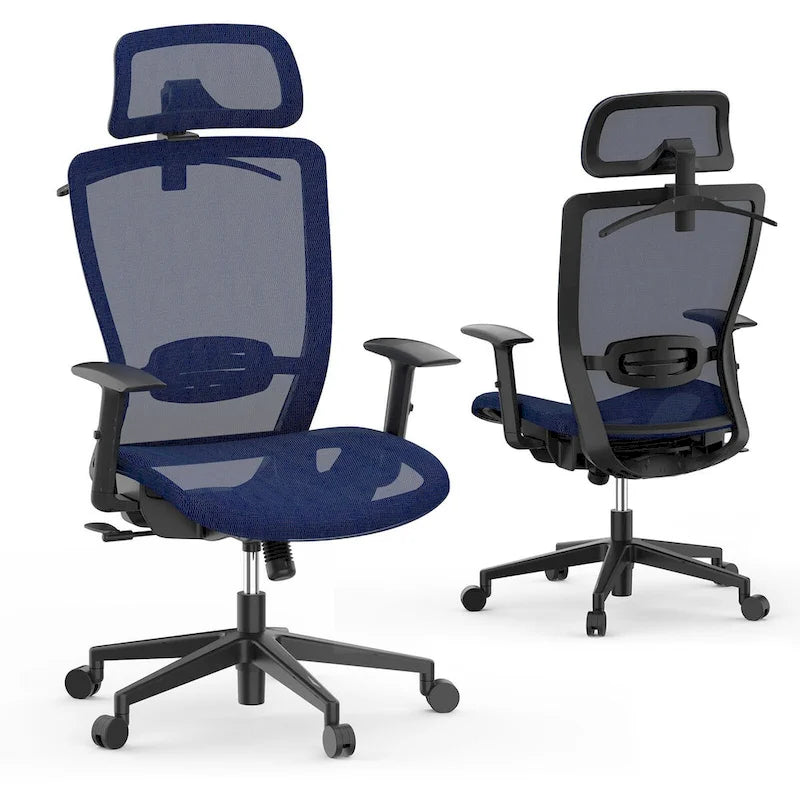 Ergonomic Office Desk Chair 360 Swivel Height Adjustable Mesh Chair, Adjustable Headrest, Lumbar Support, Armrest