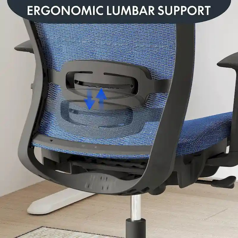Ergonomic Office Desk Chair 360 Swivel Height Adjustable Mesh Chair, Adjustable Headrest, Lumbar Support, Armrest