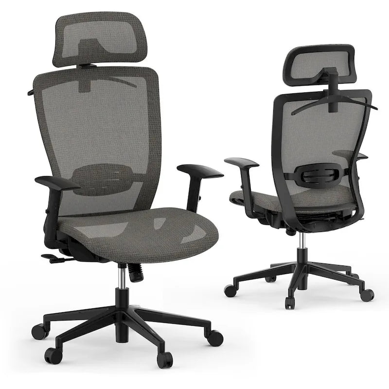 Ergonomic Office Desk Chair 360 Swivel Height Adjustable Mesh Chair, Adjustable Headrest, Lumbar Support, Armrest