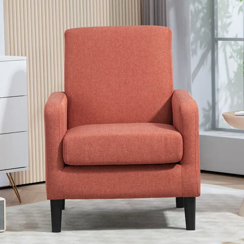 Minimalist Elegant Armchair with Solid Wood Frame