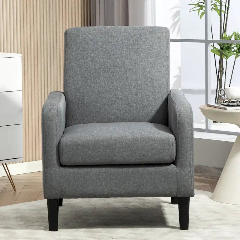 Minimalist Elegant Armchair with Solid Wood Frame