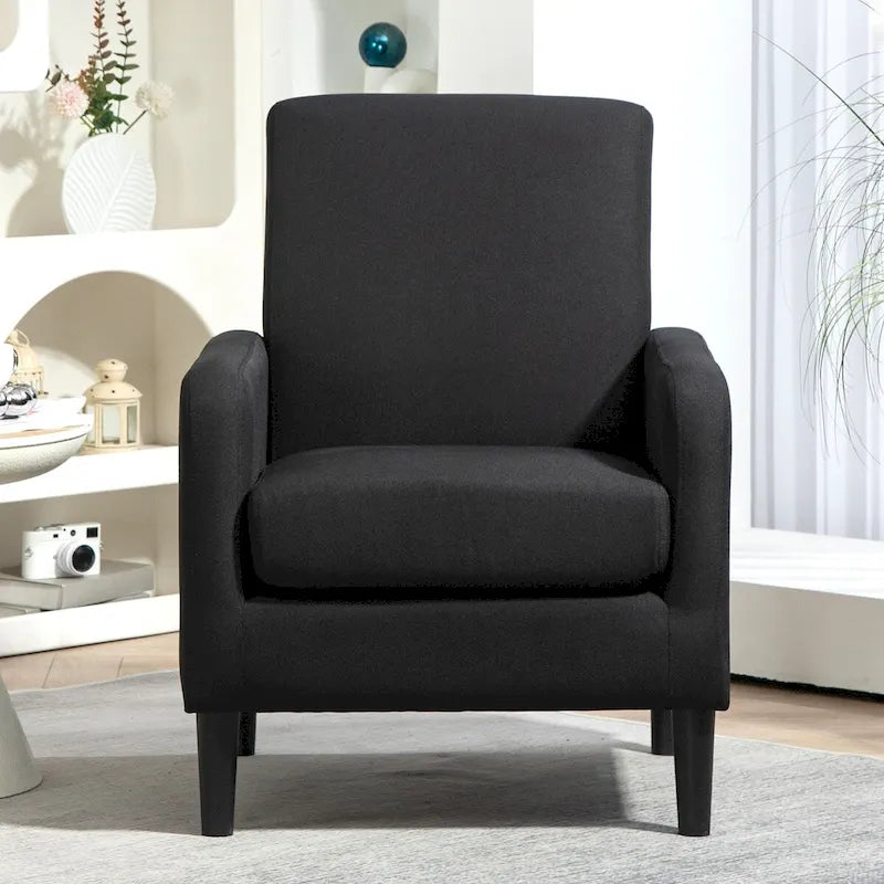 Minimalist Elegant Armchair with Solid Wood Frame