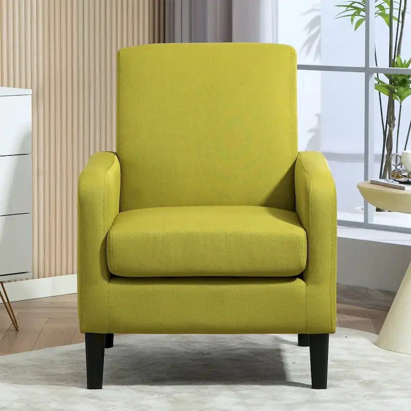 Minimalist Elegant Armchair with Solid Wood Frame
