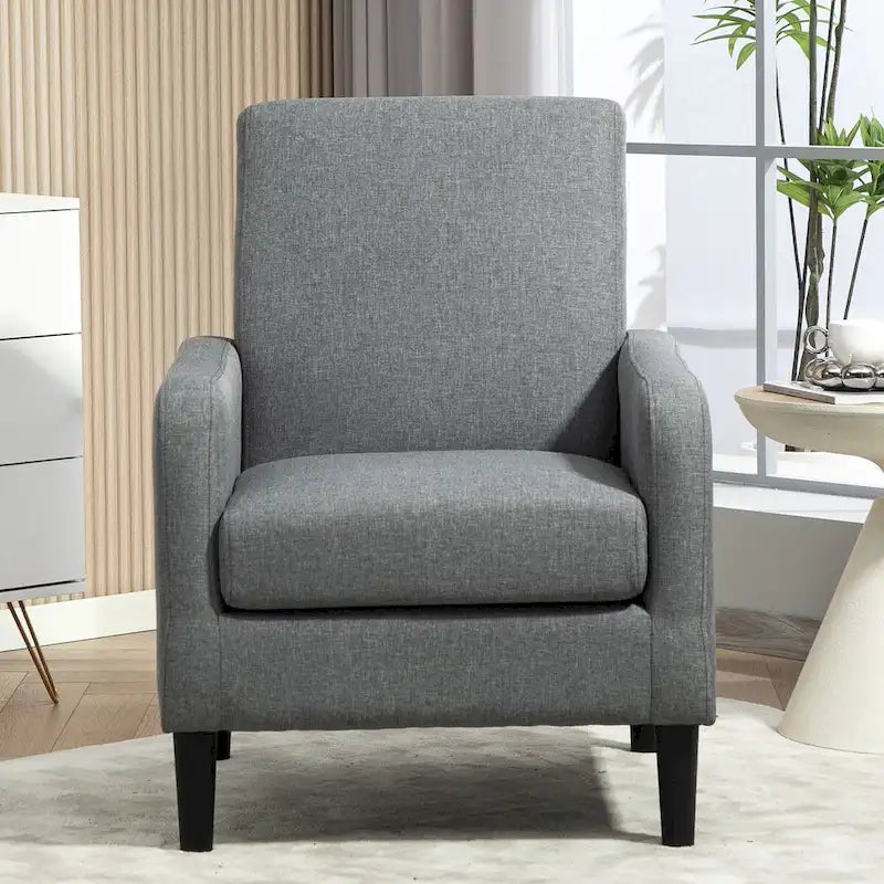 Minimalist Elegant Armchair with Solid Wood Frame