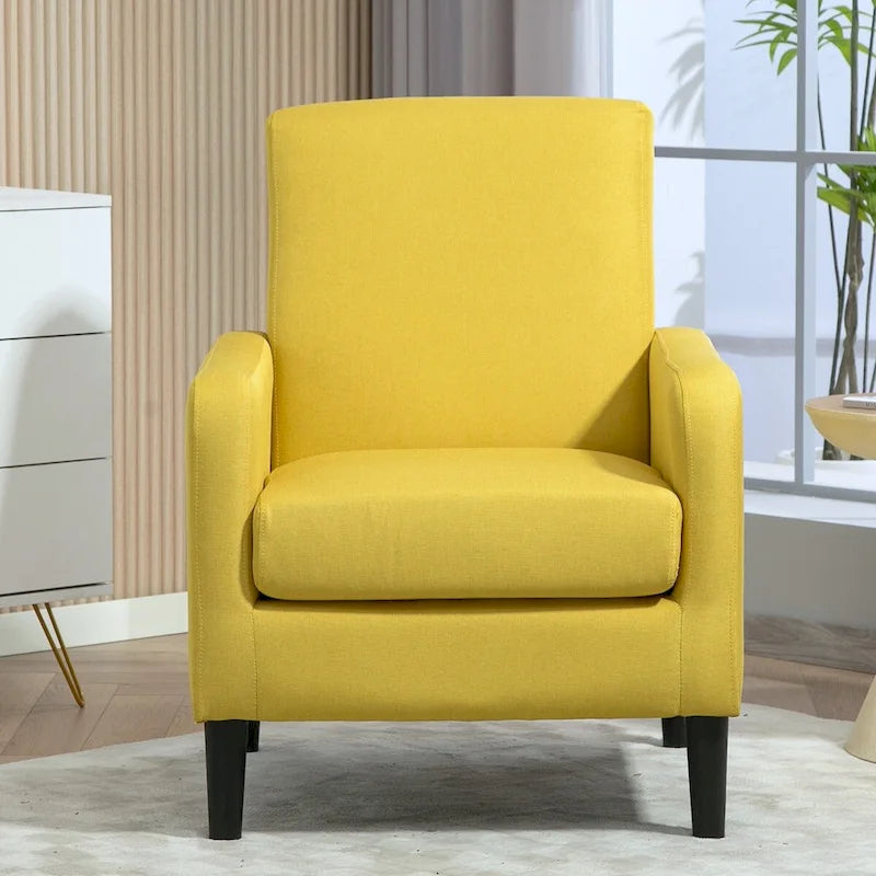 Minimalist Elegant Armchair with Solid Wood Frame