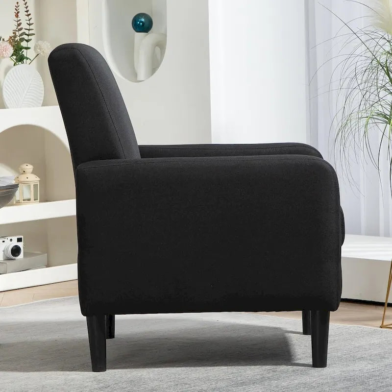 Minimalist Elegant Armchair with Solid Wood Frame