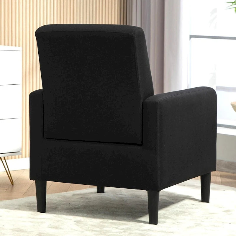 Minimalist Elegant Armchair with Solid Wood Frame